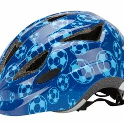 Abus Hjelme Abus Anuky – Børnecykelhjelm – Blå Fodbold – Str. 46-52