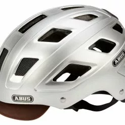 Abus Hjelme Abus Hyban Centium Cykelhjelm – Str. 56-63 Cm – Sølv – Integreret Lygte