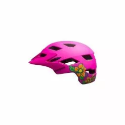 Bell Cykelhjelme Bell Sidetrack Cykelhjelm Junior, Mat Pink / Lime M. Blomster