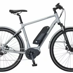 Elcykler E-Fly Cross SUSP Herre Lysegrå Mat – 2020