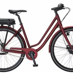 Elcykler E-Fly VIA Front Dame Mat Bourgogne – 2020