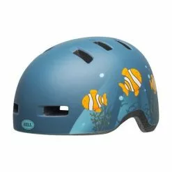 Bell Cykelhjelme Mat Gråblå Bell Lil Ripper Clown Fish Børnehjelm