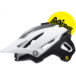 Bell Cykelhjelme Sixer Mips Cykelhjelm Fra Bell, Mat Hvid/sort